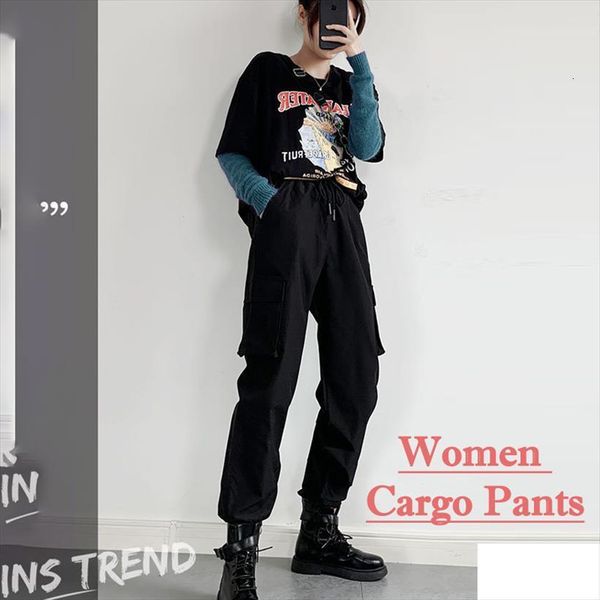 autumn cargo drawstring trousers women pant fashion hip hop high waist black sports streetwear casual, Black;white
autumn cargo drawstring trousers women pant fashion hip hop high waist black sports streetwear casual, Black;white