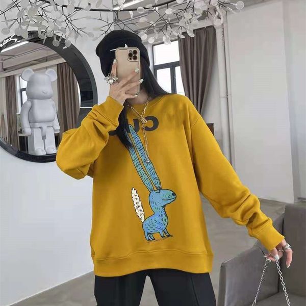 21 autumn new fashion brand ancient parents' ear rabbit print simple and lovely aging white leisure couple's sweater, Black
21 autumn new fashion brand ancient parents' ear rabbit print simple and lovely aging white leisure couple's sweater, Black