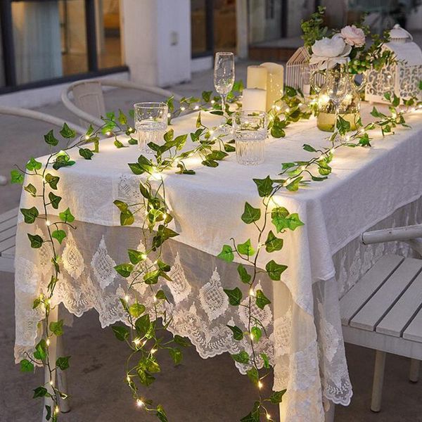 decorative flowers & wreaths 10m green leaf rattan led light ivy garland battery powered string hanging vine wedding party decoration
decorative flowers & wreaths 10m green leaf rattan led light ivy garland battery powered string hanging vine wedding party decoration