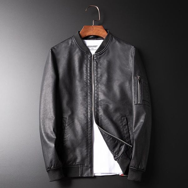 men's fur & faux autumn 2021 korean winter brand coat men baseball collar motorcycle leather jacket youth casual pu black male punk out
men's fur & faux autumn 2021 korean winter brand coat men baseball collar motorcycle leather jacket youth casual pu black male punk out