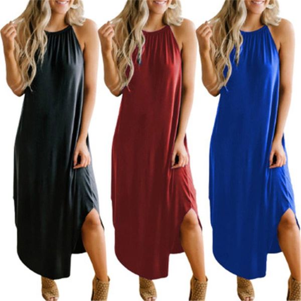 casual dresses fashion summer dress elegant causal party woman o-neck sleeveless solid split tank camis, Black;gray
casual dresses fashion summer dress elegant causal party woman o-neck sleeveless solid split tank camis, Black;gray