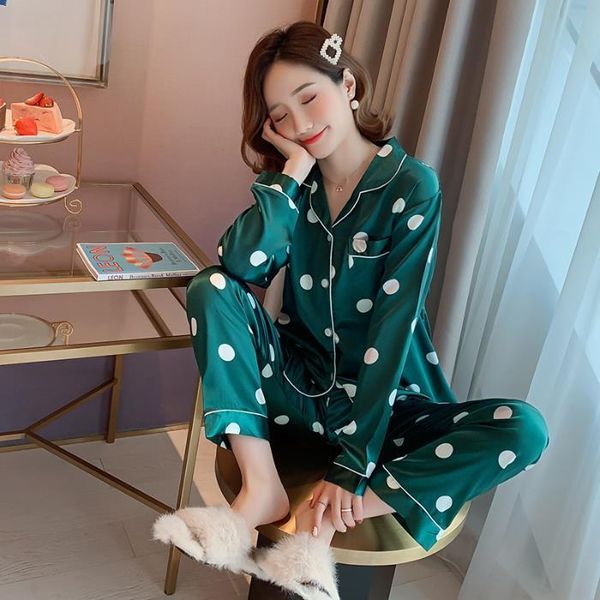 silk satin pajamas set women sleepwear pyjama sets long sleeve fashion homewear girl nightwear suit, Black;red
silk satin pajamas set women sleepwear pyjama sets long sleeve fashion homewear girl nightwear suit, Black;red