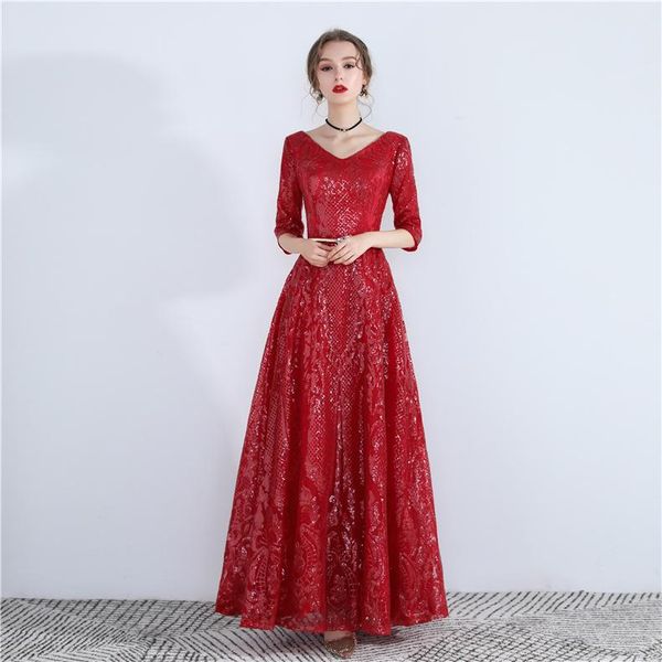 ethnic clothing banquet evening dress 2021 style temperament red slim host etiquette
ethnic clothing banquet evening dress 2021 style temperament red slim host etiquette
