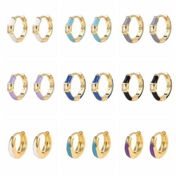 hoop & huggie aide 925 sterling silver white turquoise enamels hoops circle earrings huggies luxury piercing ohrringe women fashion jewelry, Golden;silver
hoop & huggie aide 925 sterling silver white turquoise enamels hoops circle earrings huggies luxury piercing ohrringe women fashion jewelry, Golden;silver