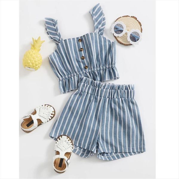 fashion kid baby girl boutique stripe button sleeveless vest casual short pants clothes children kids outfit, White
fashion kid baby girl boutique stripe button sleeveless vest casual short pants clothes children kids outfit, White