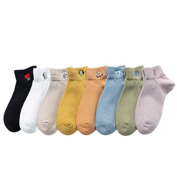 socks kpop bangtan boys cartoon women men short dog cotton couple spring autumn, Pink;yellow
socks kpop bangtan boys cartoon women men short dog cotton couple spring autumn, Pink;yellow