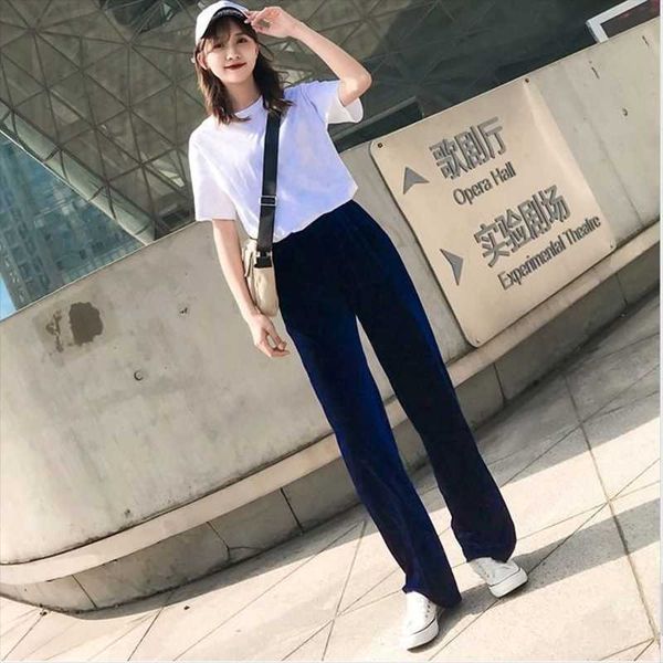 women's pants & capris spring and autumn wide-leg women 2021 winter high waist fall gold velvet sports casual loose straight long, Black;white
women's pants & capris spring and autumn wide-leg women 2021 winter high waist fall gold velvet sports casual loose straight long, Black;white