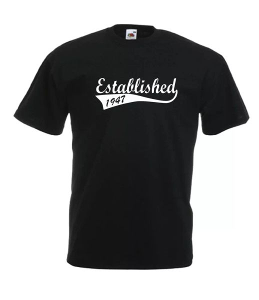 established 1947 73rd xmas gift idea mens women t shirts multi-color s-2xl, White;black
established 1947 73rd xmas gift idea mens women t shirts multi-color s-2xl, White;black