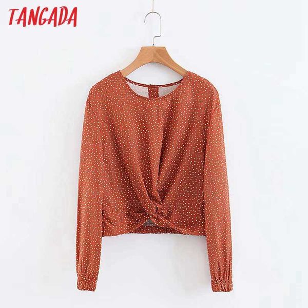 tangada women retro dots print bow crop shirt long sleeve chic female short blouse shirt sl271 210609, White
tangada women retro dots print bow crop shirt long sleeve chic female short blouse shirt sl271 210609, White