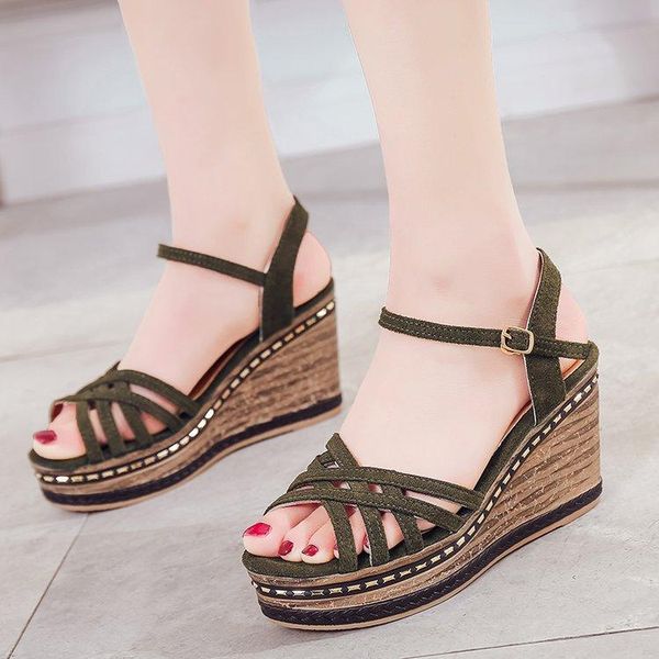 leisure peep toe ankle strap gladiator wedges sandals med front rear platform ladies buckle summer women shoes, Black
leisure peep toe ankle strap gladiator wedges sandals med front rear platform ladies buckle summer women shoes, Black