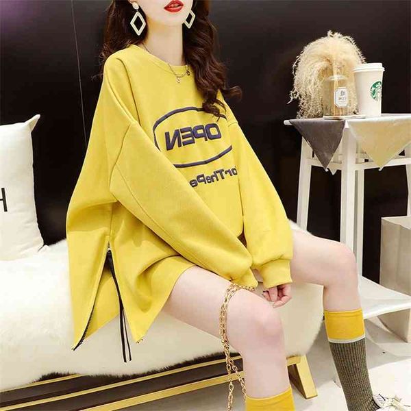 korean long sleeve letter sweater women's spring and 2021 new autumn foreign style age reducing loose design sense of minority top, Black
korean long sleeve letter sweater women's spring and 2021 new autumn foreign style age reducing loose design sense of minority top, Black