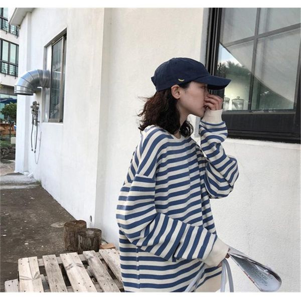 women's hoodies & sweatshirts autumn women stripe cotton hoodie clothes korean sweatshirt couple baggy long sleeve tees, Black
women's hoodies & sweatshirts autumn women stripe cotton hoodie clothes korean sweatshirt couple baggy long sleeve tees, Black