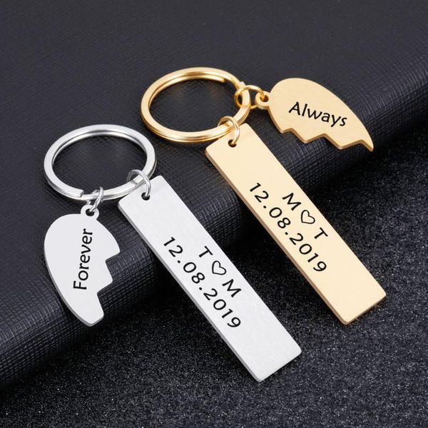 keychains 1 pair gift custom boyfriend key chain for women men couple with heart keychain gifts husband wife girlfriend valentines day, Silver
keychains 1 pair gift custom boyfriend key chain for women men couple with heart keychain gifts husband wife girlfriend valentines day, Silver