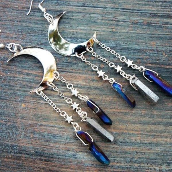 dangle & chandelier pagan moon earrings crescent goddess earring boho yoga crystal zen blue, Silver
dangle & chandelier pagan moon earrings crescent goddess earring boho yoga crystal zen blue, Silver