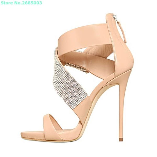 sandals high heels rhinestone nude open toe ankle zipper thin shallow women summer party dress shoes, Black
sandals high heels rhinestone nude open toe ankle zipper thin shallow women summer party dress shoes, Black