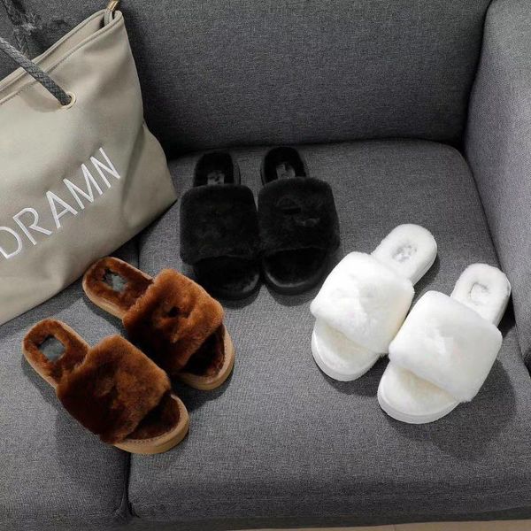 women slippers fur metal decoration genuine leather indoor outdoor comfortable fashion mixed color designer, Black
women slippers fur metal decoration genuine leather indoor outdoor comfortable fashion mixed color designer, Black