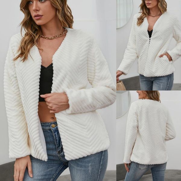women's jackets 2021 autumn winter warm midi coat jacket women thickened plush long sleeve ladies fleece fashion loose female outerwear, Black;brown
women's jackets 2021 autumn winter warm midi coat jacket women thickened plush long sleeve ladies fleece fashion loose female outerwear, Black;brown