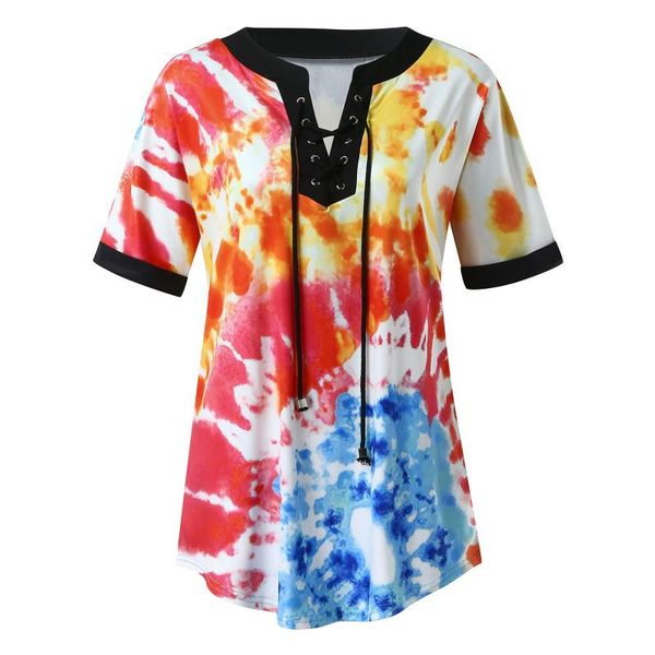 woman tie dyed printing summer casual tshirts bandage v neck short sleeve fashion creativity loose streetwear 2021 #g2 women's t-shirt, White
woman tie dyed printing summer casual tshirts bandage v neck short sleeve fashion creativity loose streetwear 2021 #g2 women's t-shirt, White