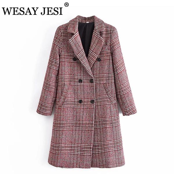 women's trench coats wesay jesi long coat fashion checked textured woman clothes autumn outerwear loose vintage commute plaid jackets, Tan;black
women's trench coats wesay jesi long coat fashion checked textured woman clothes autumn outerwear loose vintage commute plaid jackets, Tan;black