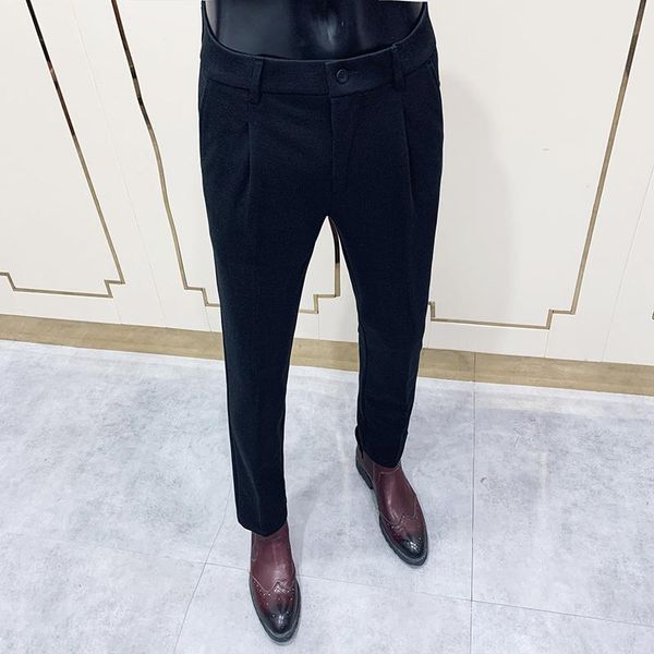 brand men solid color pants casual elastic long trousers cotton four colors skinny party work fashion classic clothing men's suits & bl, White;black
brand men solid color pants casual elastic long trousers cotton four colors skinny party work fashion classic clothing men's suits & bl, White;black