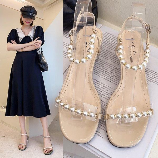 sandals fashion women transparent crystal high heels pearl chain clear women's shoes buckle summer footwear 2021, Black
sandals fashion women transparent crystal high heels pearl chain clear women's shoes buckle summer footwear 2021, Black