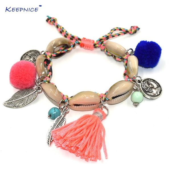 bohemia sea beach shells bracelets colorful tassels charm bracelet boho chic pompous charms bangle link, chain, Black
bohemia sea beach shells bracelets colorful tassels charm bracelet boho chic pompous charms bangle link, chain, Black