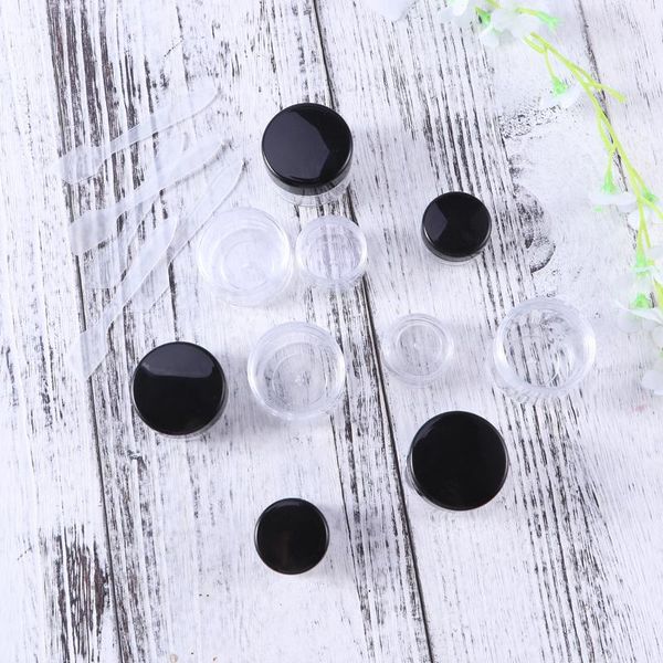 storage bottles & jars 10pcs empty clear plastic sample containers cosmetic pot with 5 pieces mini spatula
storage bottles & jars 10pcs empty clear plastic sample containers cosmetic pot with 5 pieces mini spatula