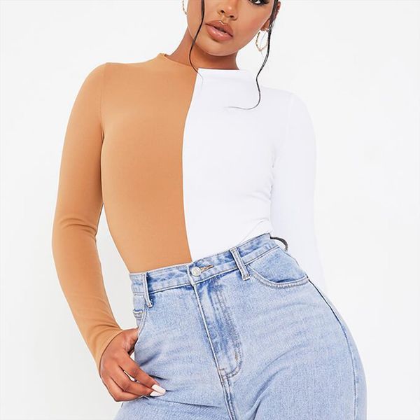 long sleeve bodysuit women romper o neck casual spring winter spliced body bodysuits streetwear jumpsuit g30, Black;white
long sleeve bodysuit women romper o neck casual spring winter spliced body bodysuits streetwear jumpsuit g30, Black;white