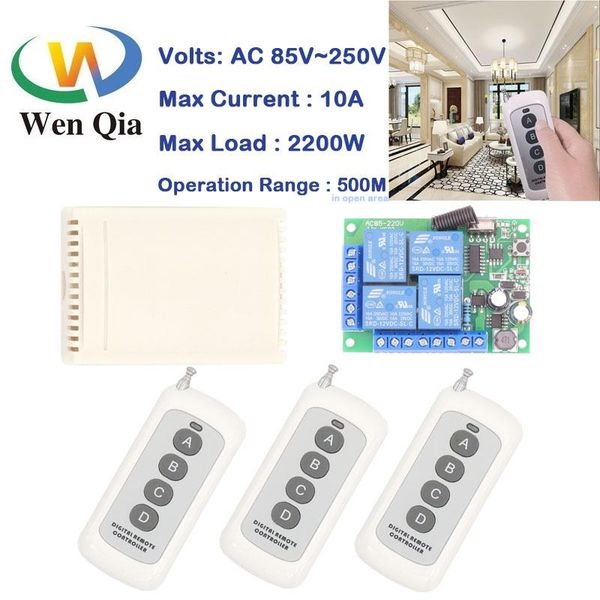 smart home control wenqia 433mhz universal long range remote ac220v 10a 4ch relay receiver and transmitter for electric curtain\light\led
smart home control wenqia 433mhz universal long range remote ac220v 10a 4ch relay receiver and transmitter for electric curtain\light\led