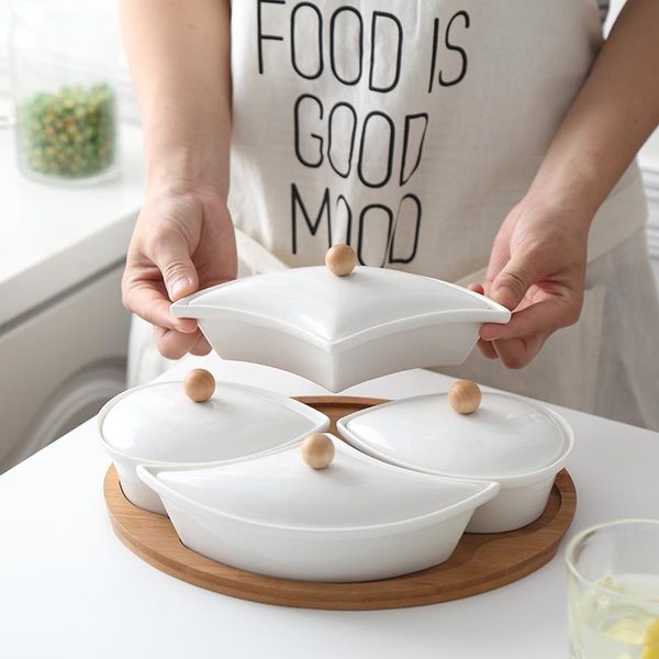 dishes & plates wooden lid ceramic dried fruit tray separated snack creative living room home nut simple afternoon tea
dishes & plates wooden lid ceramic dried fruit tray separated snack creative living room home nut simple afternoon tea