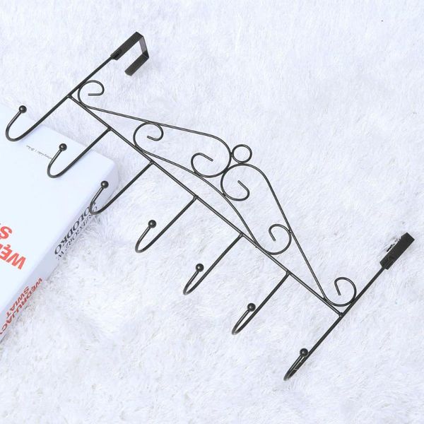 hooks bathroom over door hanger for towel coat clothes hat bag hanging iron art (black) & rails
hooks bathroom over door hanger for towel coat clothes hat bag hanging iron art (black) & rails