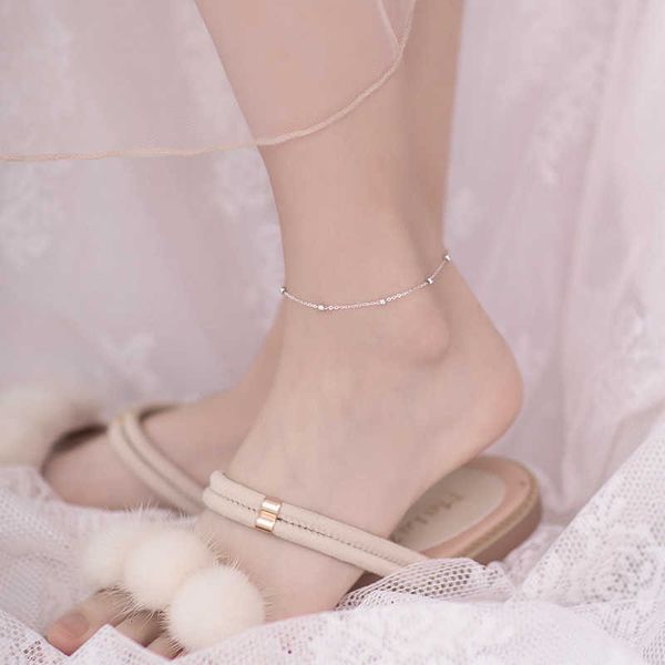 925 sterling sier beads children's simple light luxury niche dign net red same style foot chain temperament, Red;blue
925 sterling sier beads children's simple light luxury niche dign net red same style foot chain temperament, Red;blue