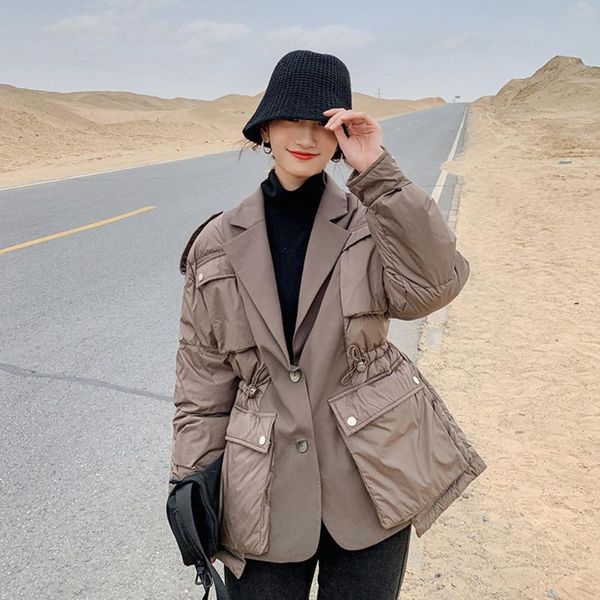 women's down & parkas autumn winter women 2021 female jacket korean stitching fake two-piece short thick warm loose casual oversized co, Black
women's down & parkas autumn winter women 2021 female jacket korean stitching fake two-piece short thick warm loose casual oversized co, Black
