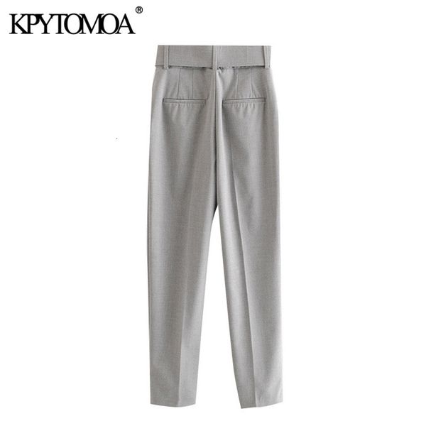 kpytomoa women chic fashion office wear with belt pants vintage high waist pockets female ankle trousers pantalones mujer 200930, Black;white
kpytomoa women chic fashion office wear with belt pants vintage high waist pockets female ankle trousers pantalones mujer 200930, Black;white