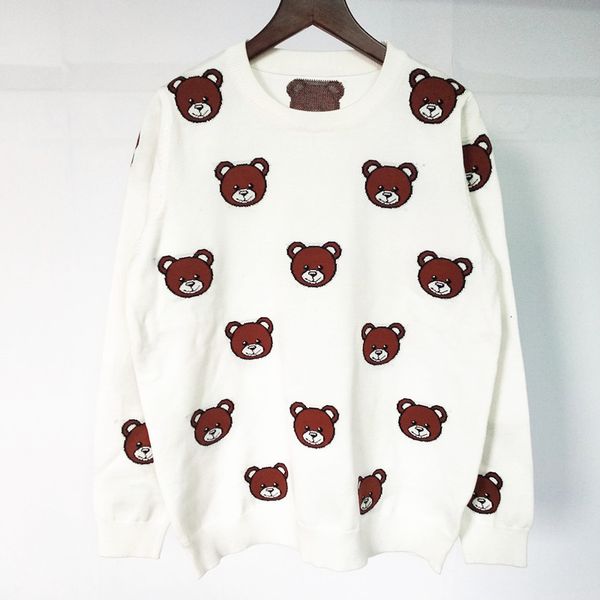 women's sweaters womens designer fashion winter bear jacquard crew neck long sleeve knitted size s--l cs23, White;black
women's sweaters womens designer fashion winter bear jacquard crew neck long sleeve knitted size s--l cs23, White;black