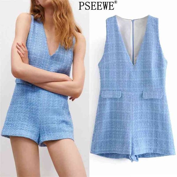 blue textured plaid short jumpsuit women casual spring v neck sleeveless elegant woman jumpsuits combishort 210519, Black;white
blue textured plaid short jumpsuit women casual spring v neck sleeveless elegant woman jumpsuits combishort 210519, Black;white