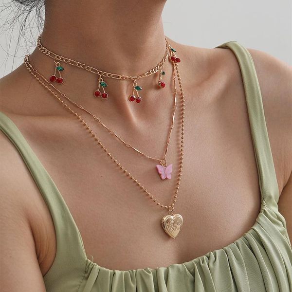 butterfly love pendant neck choker women fashion mini alloy cherry chain three layer charming necklace jewelry necklaces, Silver
butterfly love pendant neck choker women fashion mini alloy cherry chain three layer charming necklace jewelry necklaces, Silver