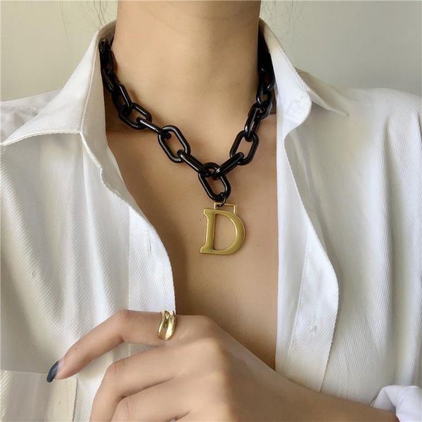 pendant necklaces fashion metal letter clavicle chain necklace trend hip hop exaggerated acrylic black women party thick, Silver
pendant necklaces fashion metal letter clavicle chain necklace trend hip hop exaggerated acrylic black women party thick, Silver