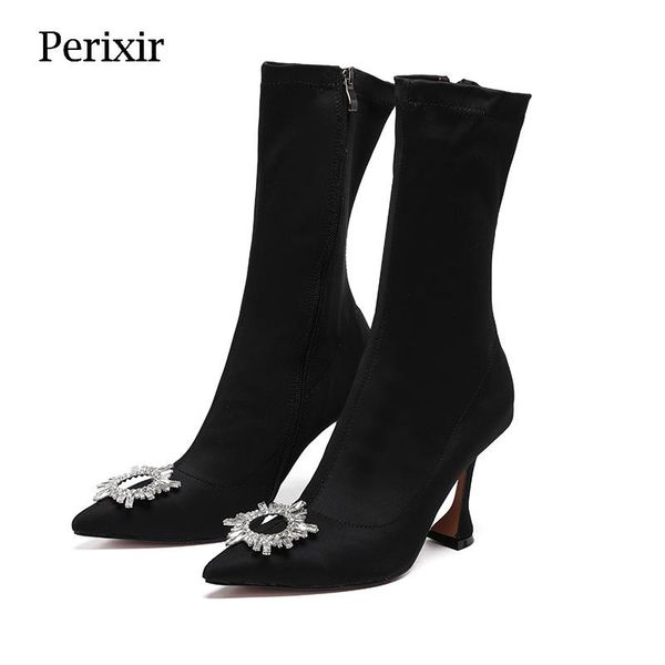 boots perixir women ankle sock side zipper stiletto heel pointed toe stretch fabric crystal footwear 2021 lady shoes in autumn, Black
boots perixir women ankle sock side zipper stiletto heel pointed toe stretch fabric crystal footwear 2021 lady shoes in autumn, Black