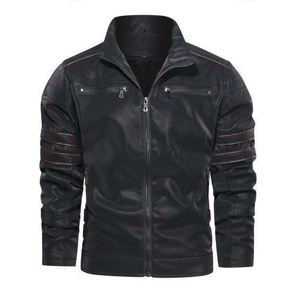 men's leather & faux warm leather jacket, polar zipper coat, windbreaker, famous brand clothing, da511, novelty, Black
men's leather & faux warm leather jacket, polar zipper coat, windbreaker, famous brand clothing, da511, novelty, Black
