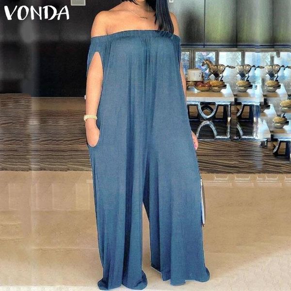 denim rompers womens jumpsuit vonda 2021 casual overalls loose wide leg pants off the shoulder playsuits plus size women's jumpsuits &, Black;white
denim rompers womens jumpsuit vonda 2021 casual overalls loose wide leg pants off the shoulder playsuits plus size women's jumpsuits &, Black;white