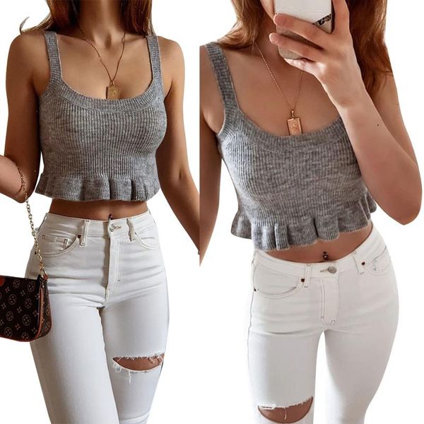 women's tanks & camis 2021 women close-fitting vest, grey solid color u-shaped collar sleeveless crop , s/ / l/ xl, White
women's tanks & camis 2021 women close-fitting vest, grey solid color u-shaped collar sleeveless crop , s/ / l/ xl, White