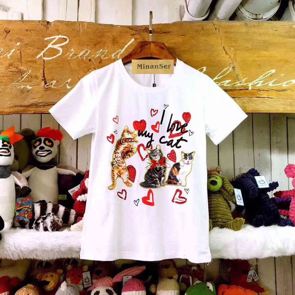 women's t-shirt 2021 women t shirt will see harvest short sleeve animal embroidered diamonds female neck cotton, White
women's t-shirt 2021 women t shirt will see harvest short sleeve animal embroidered diamonds female neck cotton, White