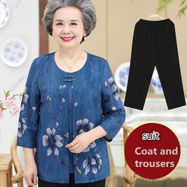 women's tracksuits women sets 2 pieces printing lady clothing suits large size xl-4xl 2021 summer middle aged grandma costume + pants, Gray
women's tracksuits women sets 2 pieces printing lady clothing suits large size xl-4xl 2021 summer middle aged grandma costume + pants, Gray