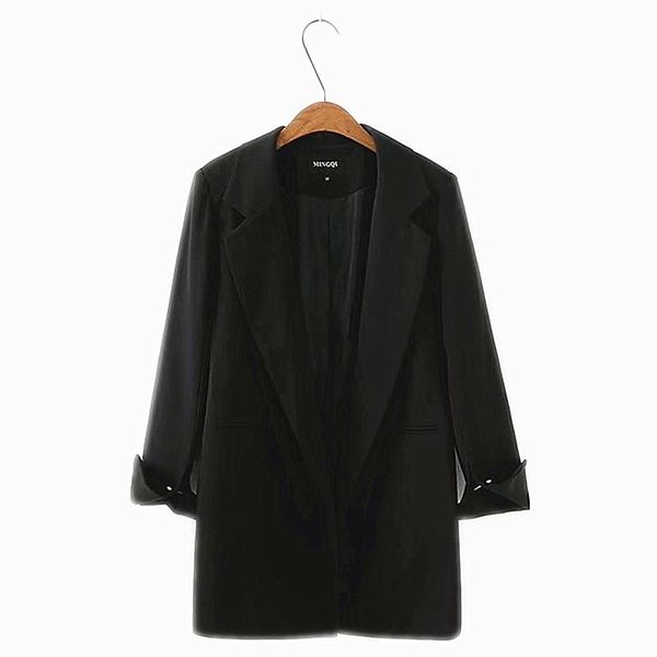 women's suits & blazers women autumn black suit simple stylish casual versatile handsome korean large size 2021, White;black
women's suits & blazers women autumn black suit simple stylish casual versatile handsome korean large size 2021, White;black