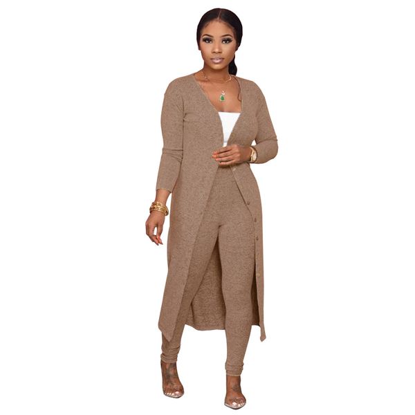 autumn women solid two piece sets casual v-neck full sleeve single-breasted mid-calf cardigan high waist ny pants set, Gray
autumn women solid two piece sets casual v-neck full sleeve single-breasted mid-calf cardigan high waist ny pants set, Gray