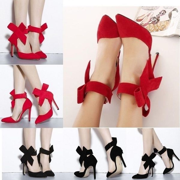 sandals women's pumps pointed toe big bowknot thin heels high shoes female wedding stilettos plus size 302-42ve, Black
sandals women's pumps pointed toe big bowknot thin heels high shoes female wedding stilettos plus size 302-42ve, Black