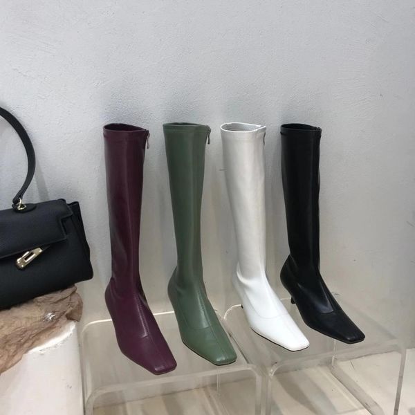 boots fashion women knee colour square toe ladies autumn winter knight side zipper thin mid heels woman h25z, Black
boots fashion women knee colour square toe ladies autumn winter knight side zipper thin mid heels woman h25z, Black