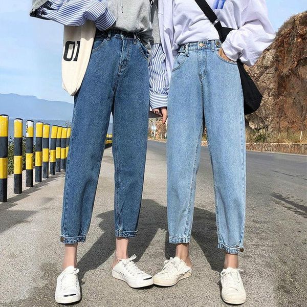 high waist jeans womens stretchy fashion versatile washed denim harem pants japan style boyfriend casual streetwear trousers women's, Blue
high waist jeans womens stretchy fashion versatile washed denim harem pants japan style boyfriend casual streetwear trousers women's, Blue