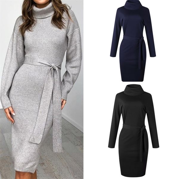 bandage bodycon knitted dress casual turtleneck long sleeve winter solid elegant slim belt party gray cotton vestidos 210507, Black;gray
bandage bodycon knitted dress casual turtleneck long sleeve winter solid elegant slim belt party gray cotton vestidos 210507, Black;gray